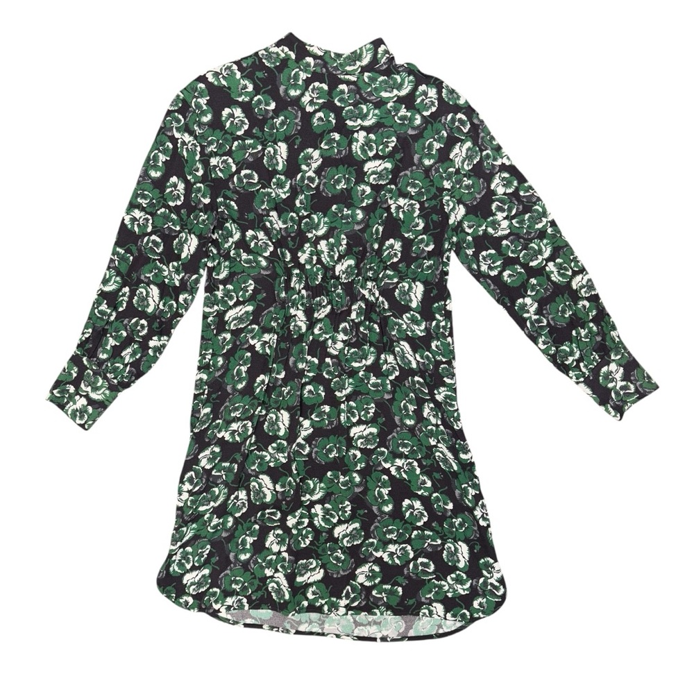Marni Kids Girls Long Sleeve Mock Neck Floral Dress Button Back Green 12